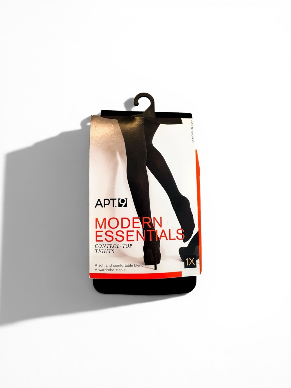 NWT Apt 9 1X Black Control Top Tights Modern Essentials Plus Size Hosiery